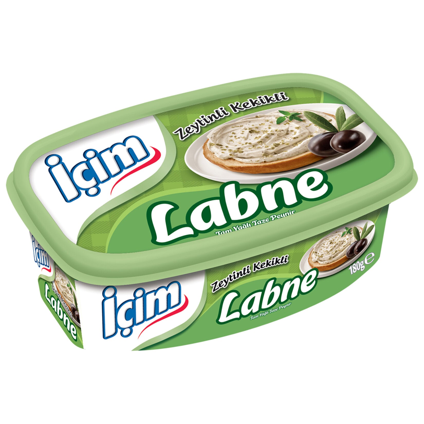 Inspired by the flavors of the Aegean region, İçim Zeytinli Kekikli Labne brings together creamy labneh cheese with the savory taste of black olives and a touch of thyme.