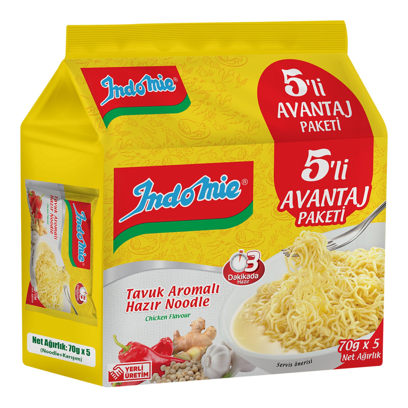 Indomie Chicken Flavor Noodle brings you the comforting taste of classic chicken seasoning in a quick and easy meal.