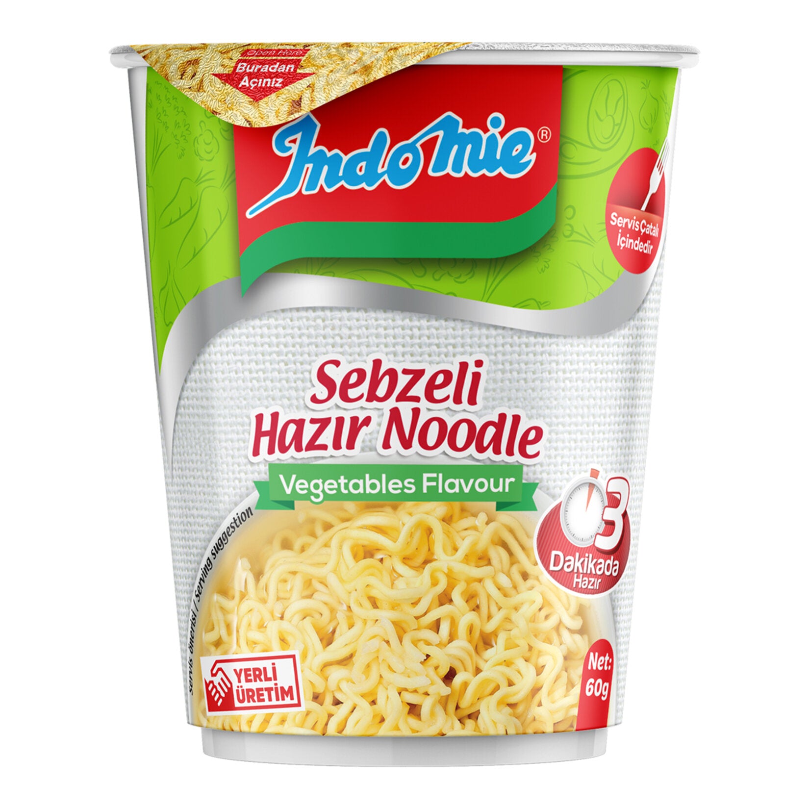 Indomie Vegetable Flavor Instant Noodle Cup is a quick and satisfying meal solution, perfect for busy days, office lunches, dorm rooms, or late-night cravings.