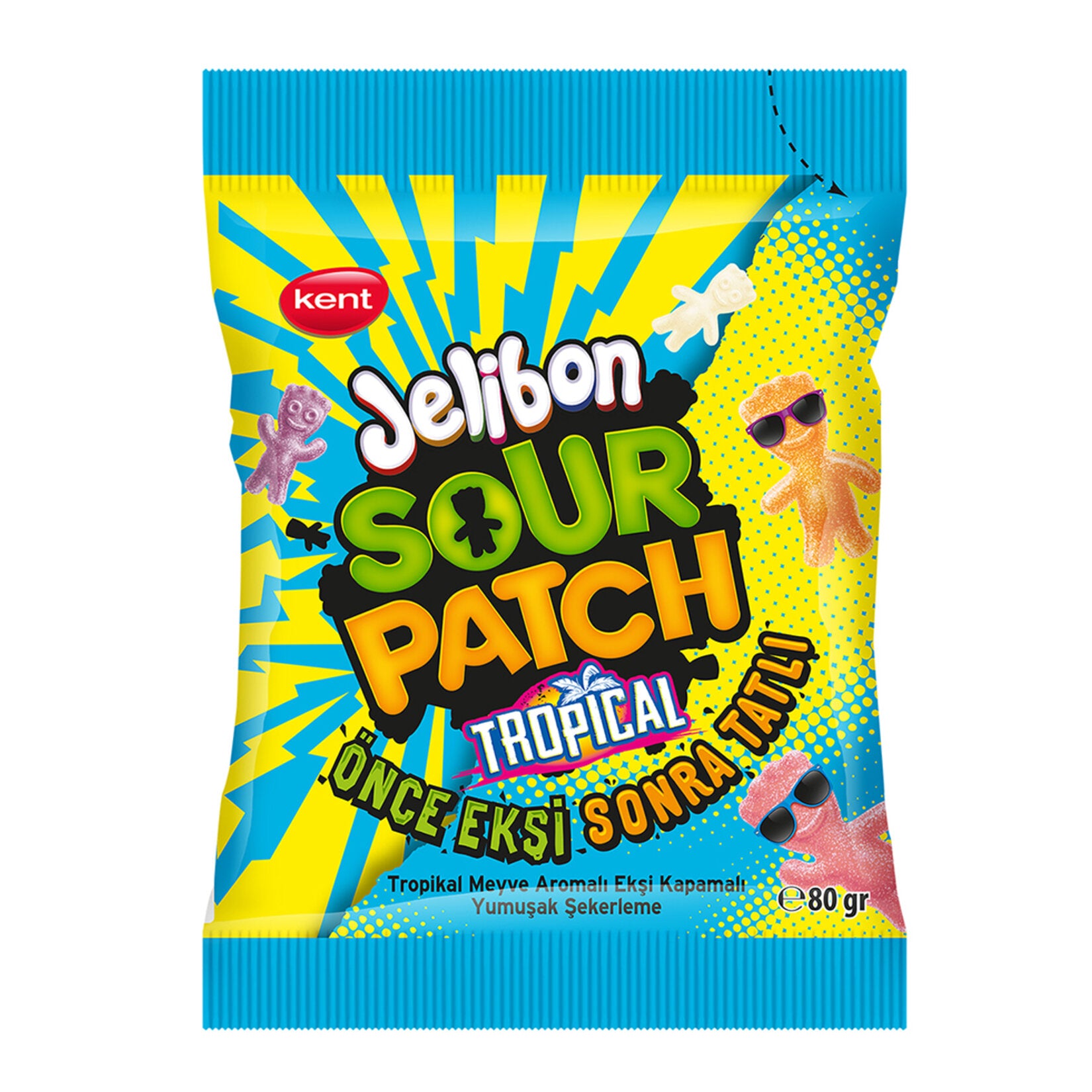 Jelibon Sour Patch Kids Tropical brings a bold twist to your snack time with its tangy, fruity, and chewy flavors.