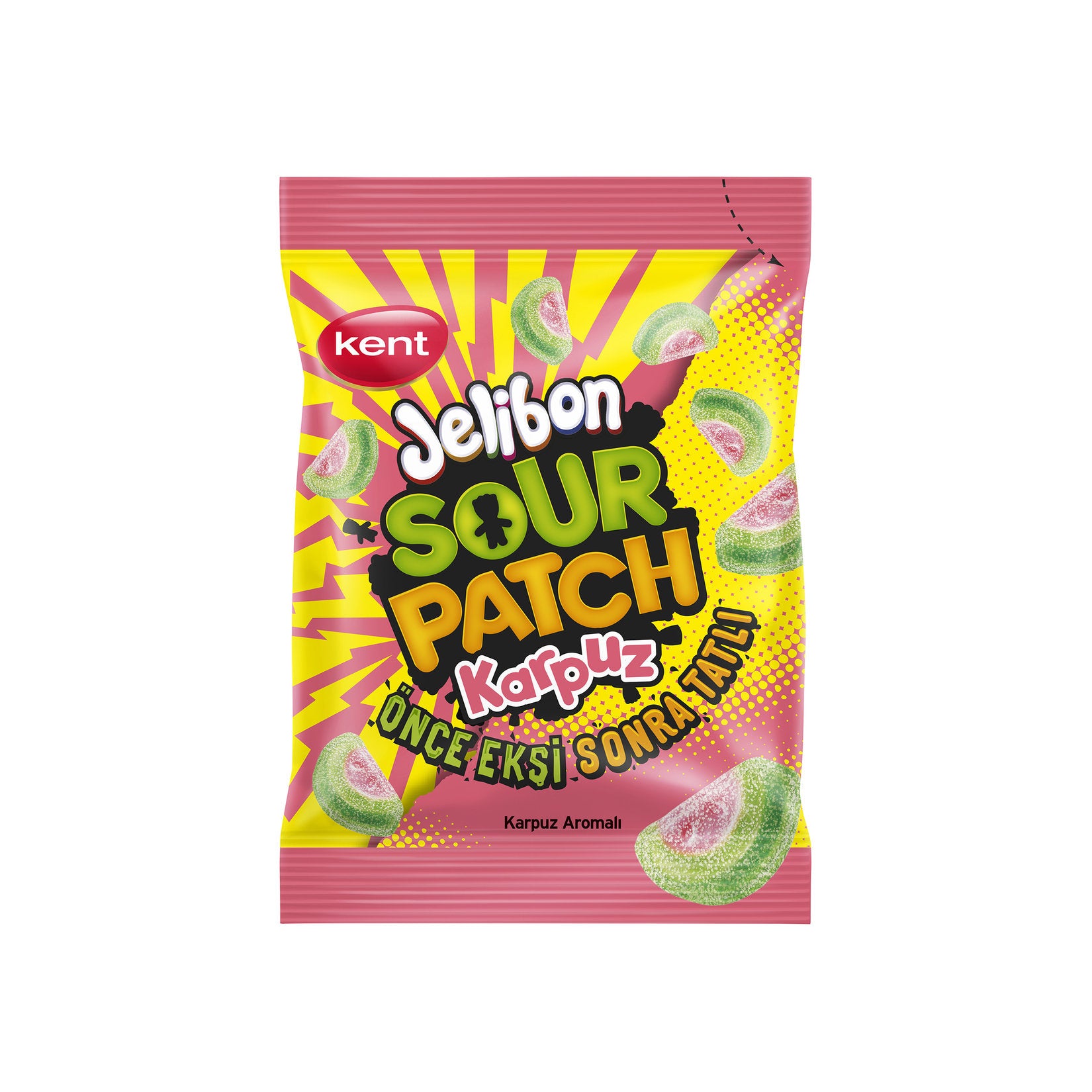 Jelibon Sourpatch Watermelon brings a burst of sweet and tangy watermelon flavor in every chewy bite.