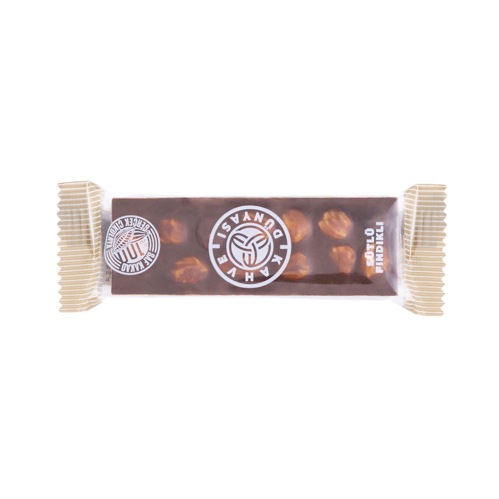 Kahve Dunyasi Beyoglu Milk Chocolate with Hazelnuts brings the rich flavors of traditional Turkish c