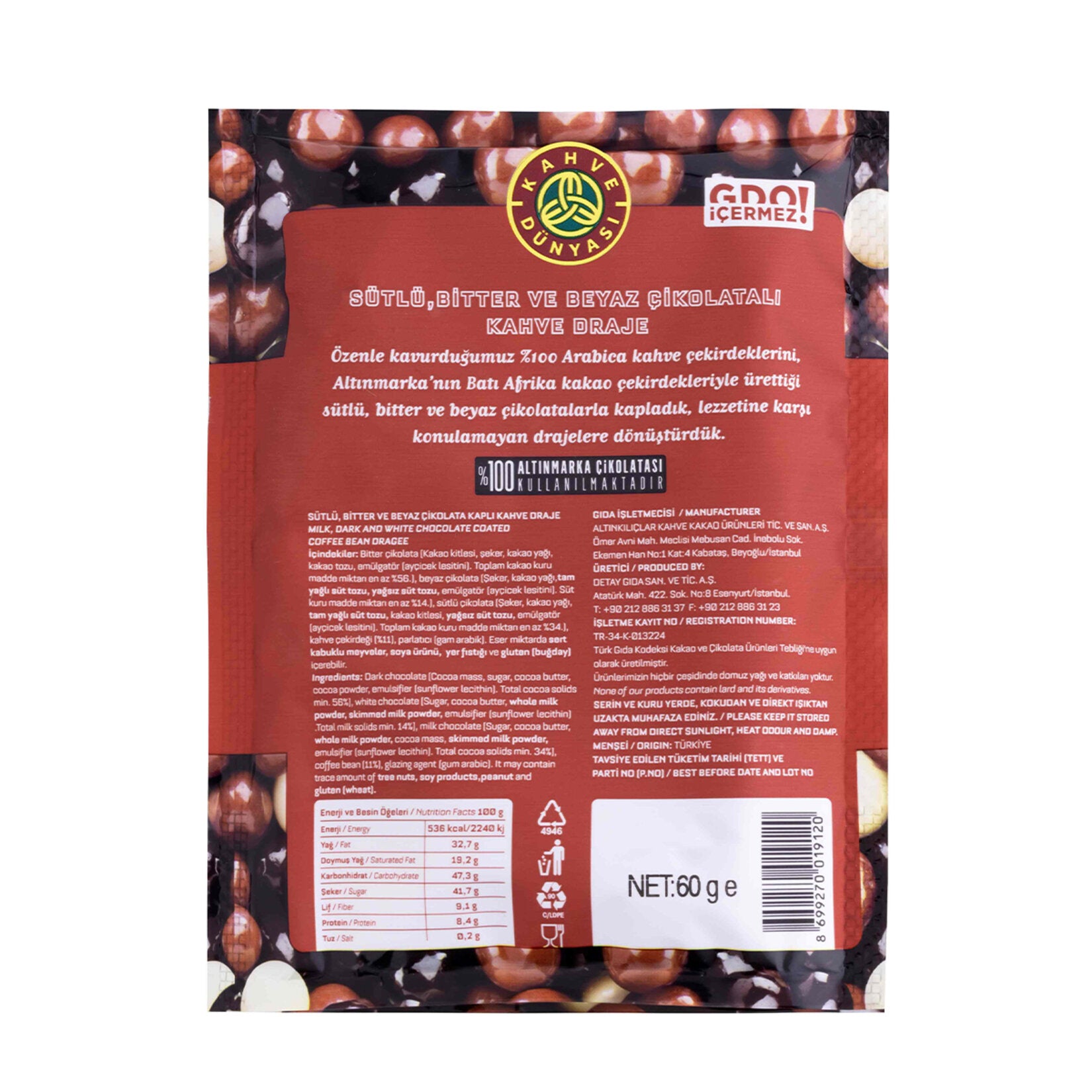 Experience the bold taste of Turkish coffee wrapped in rich chocolate with Kahve Dunyasi Coffee Choc