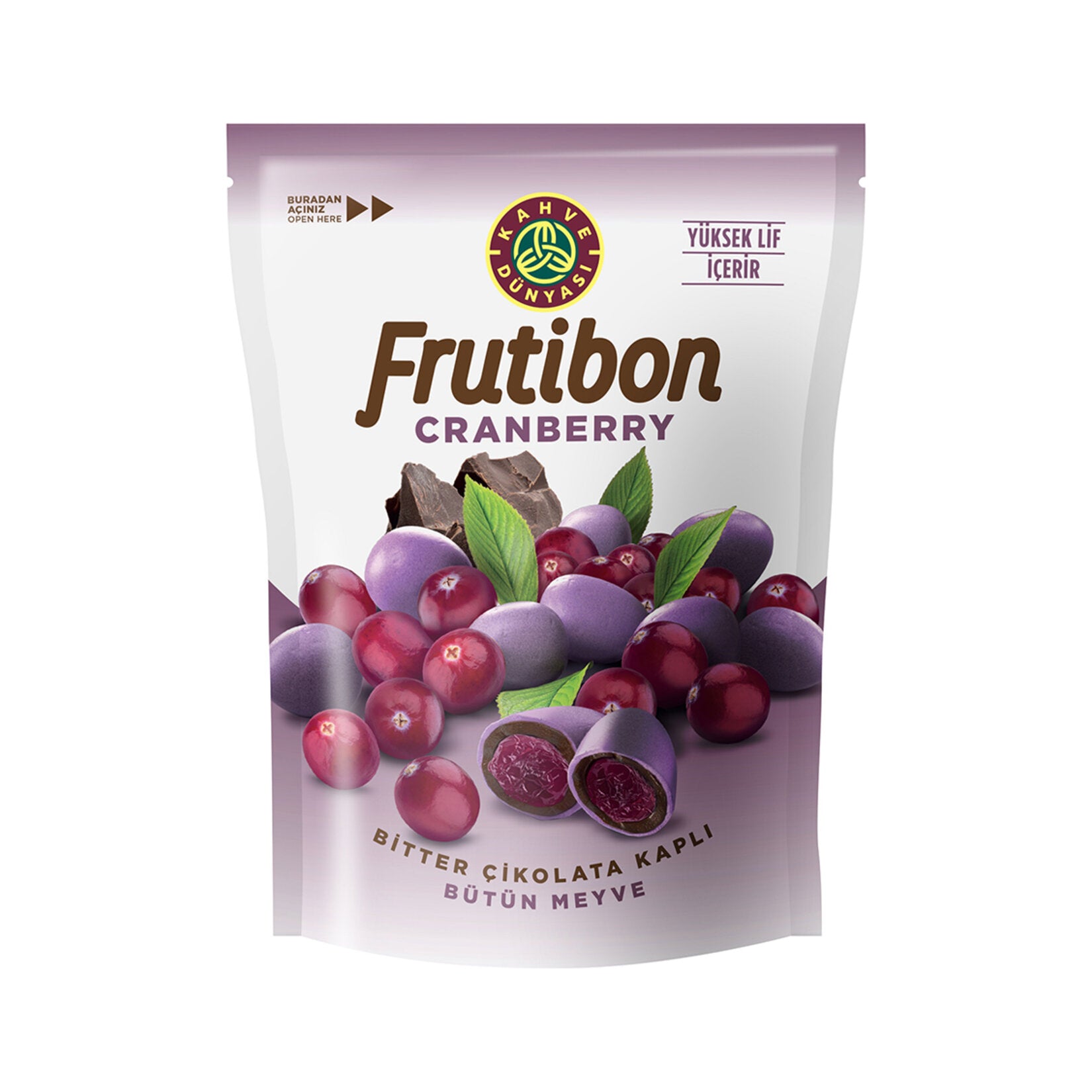 Kahve Dunyasi Frutibon Blueberry Chocolate Dragee brings a delicious fusion of fruity and chocolatey