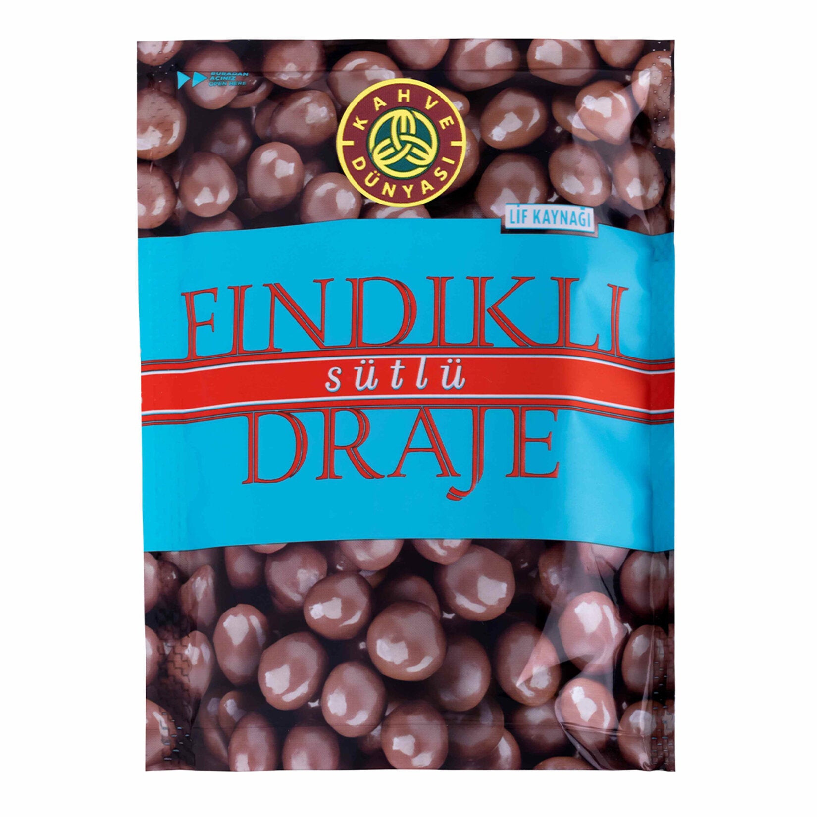 Kahve Dünyası Sütlü Çikolatalı Fındık Draje combines crunchy whole hazelnuts with smooth milk chocolate for a perfectly balanced sweet snack.