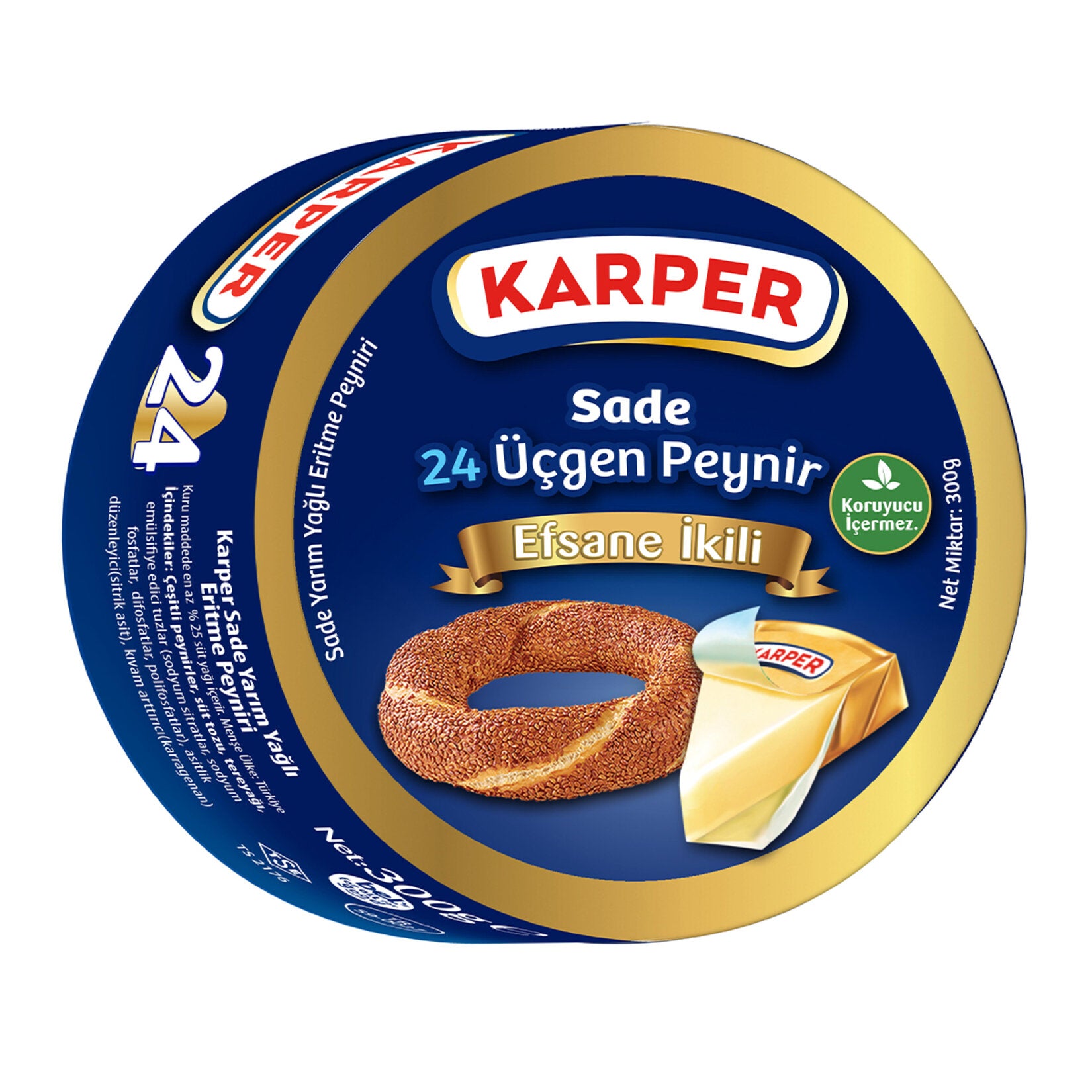 Karper Triangle Cheese is a creamy, smooth processed cheese made from a blend of quality cheeses and dairy ingredients.