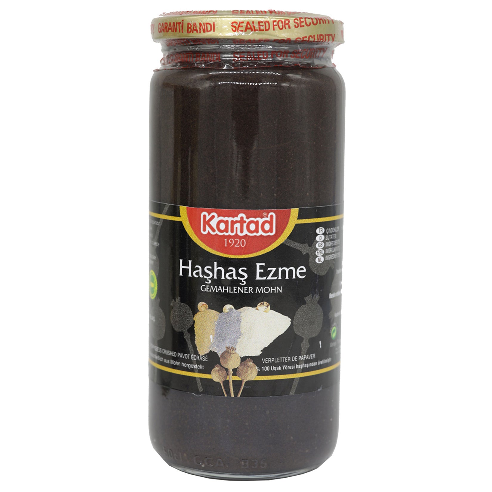 Kartad Cografi Isaretli Usak Poppy Seed Paste is a premium breakfast spread made from carefully roasted black poppy seeds grown in the Usak region of Türkiye.