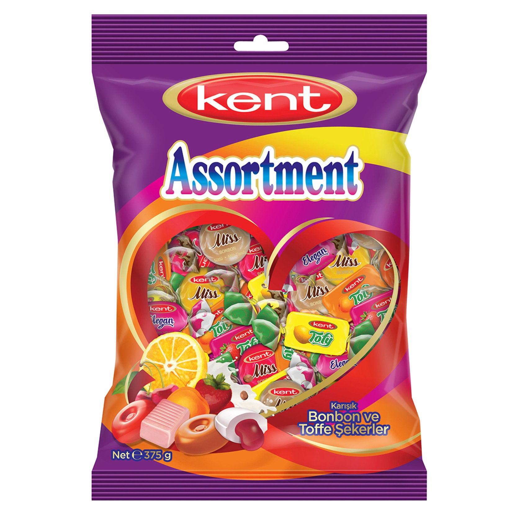 Kent Assortment Mixed Candy brings together a colorful variety of classic Turkish candies in one generous box.