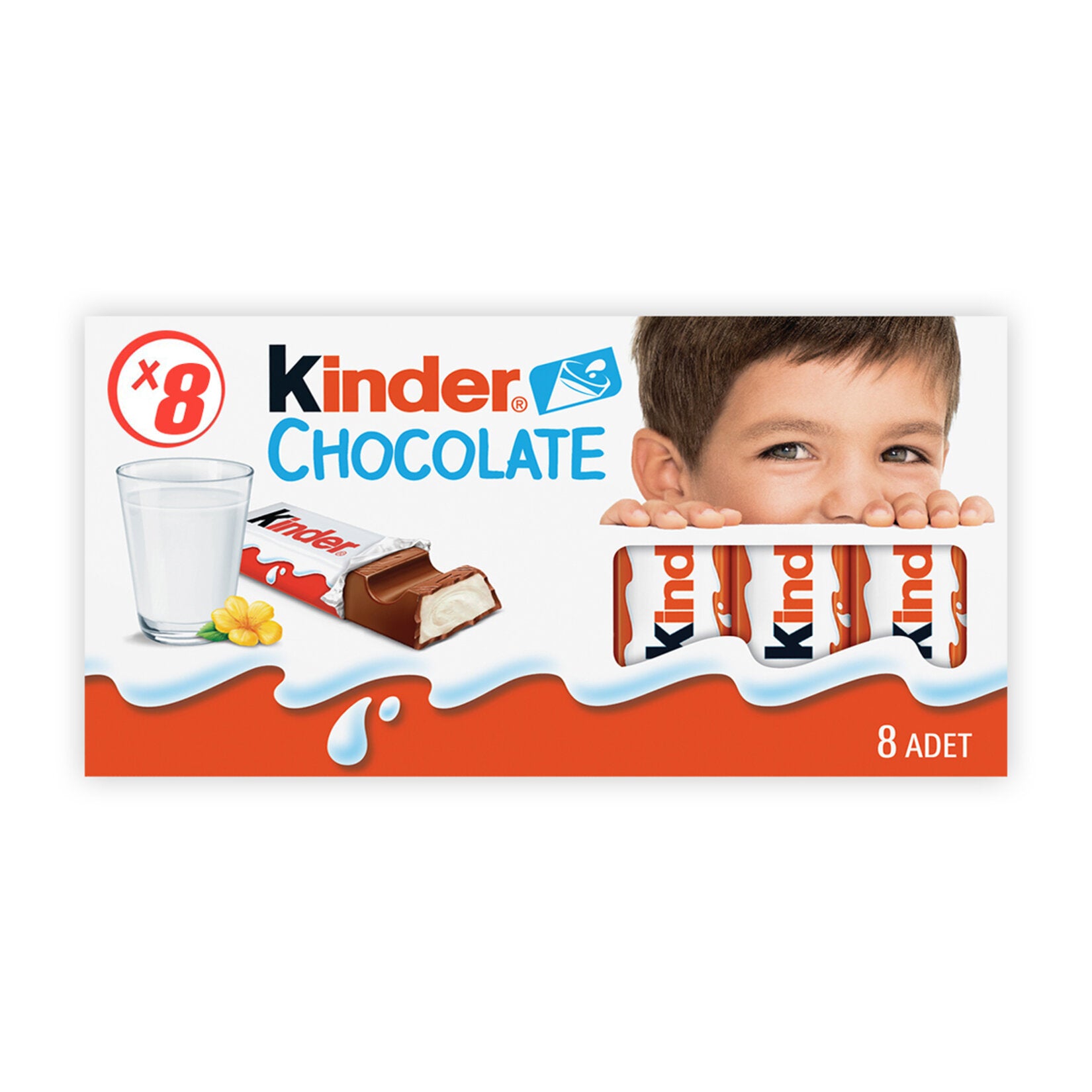 Kinder Chocolate 8 Bars brings together a smooth milk chocolate shell and a creamy milk filling that melts effortlessly in every bite.