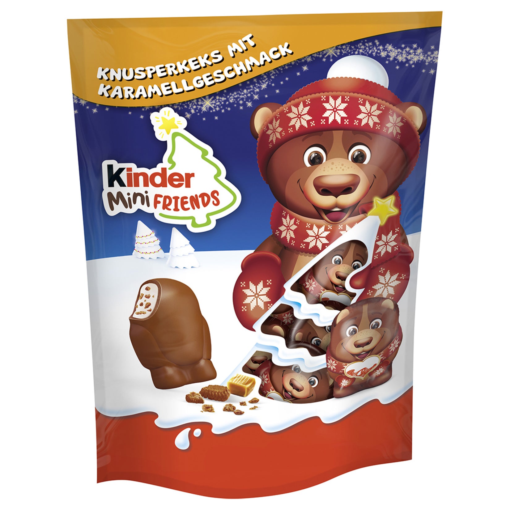 Kinder Mini Friends Milk Chocolate is a delightful treat that brings together smooth milk chocolate and crunchy biscuit pieces in every bite.