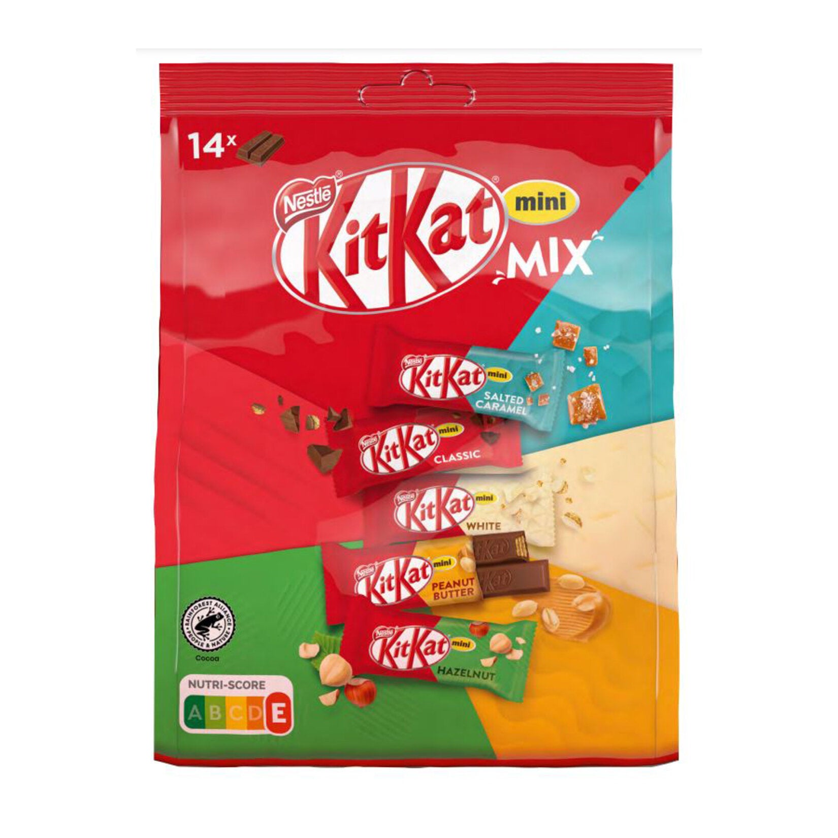 Kitkat Mini Mix Chocolate Wafer Assortment brings together five delicious varieties in one shareable bag.