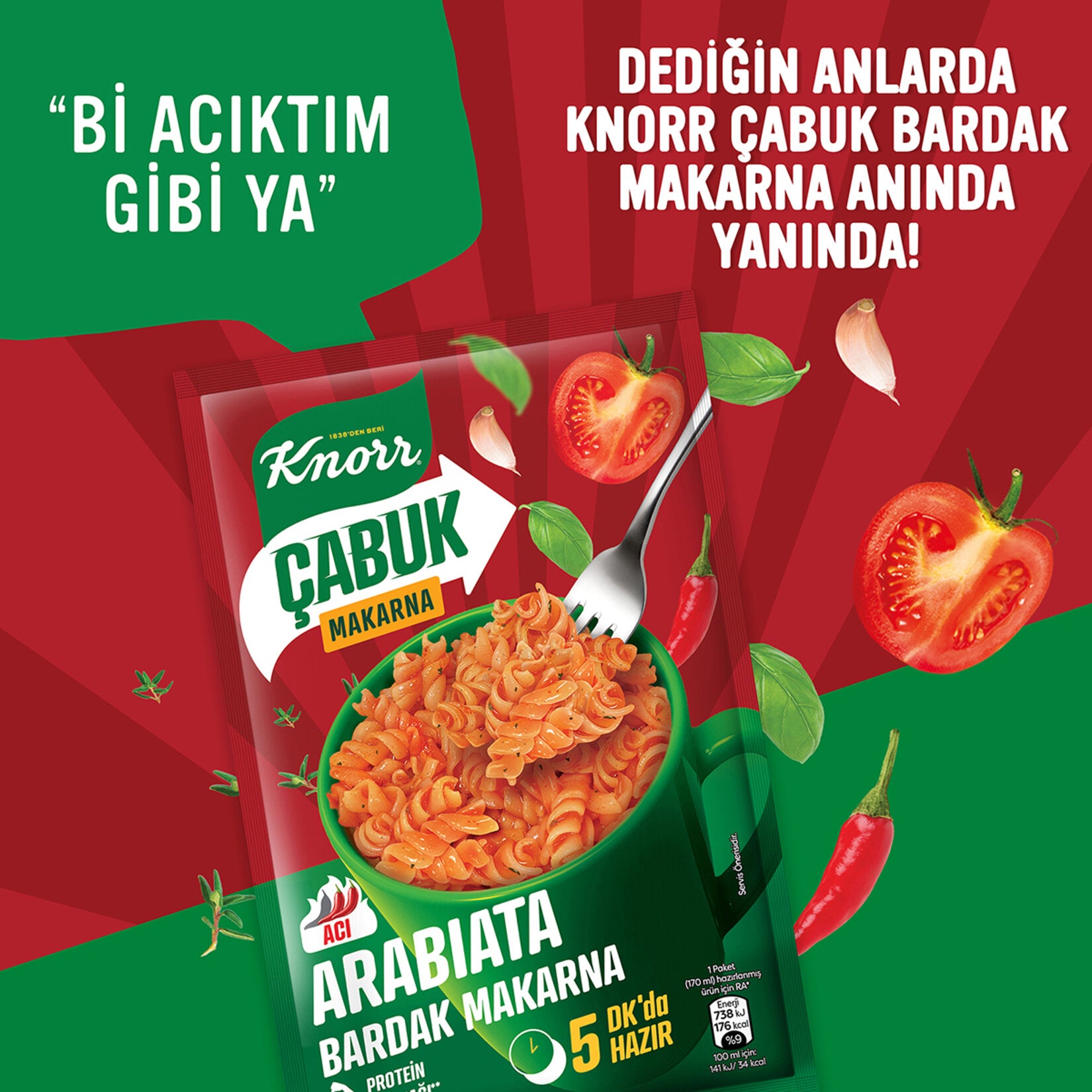 Knorr Arabbiata Instant Cup Pasta brings the bold and spicy flavors of Mediterranean cuisine straight from Türkiye to your table.
