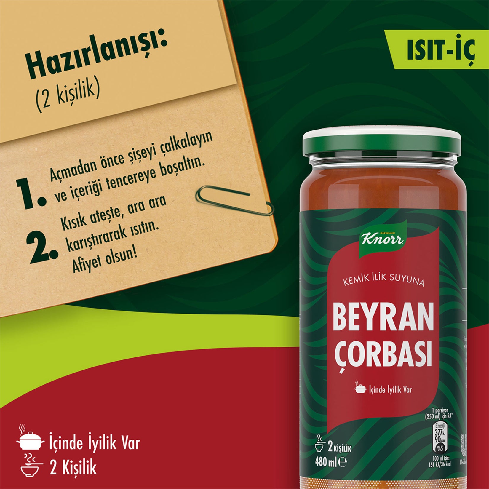 Bring the bold, comforting flavors of Gaziantep to your table with Knorr Bone Marrow Broth Beyran Soup.