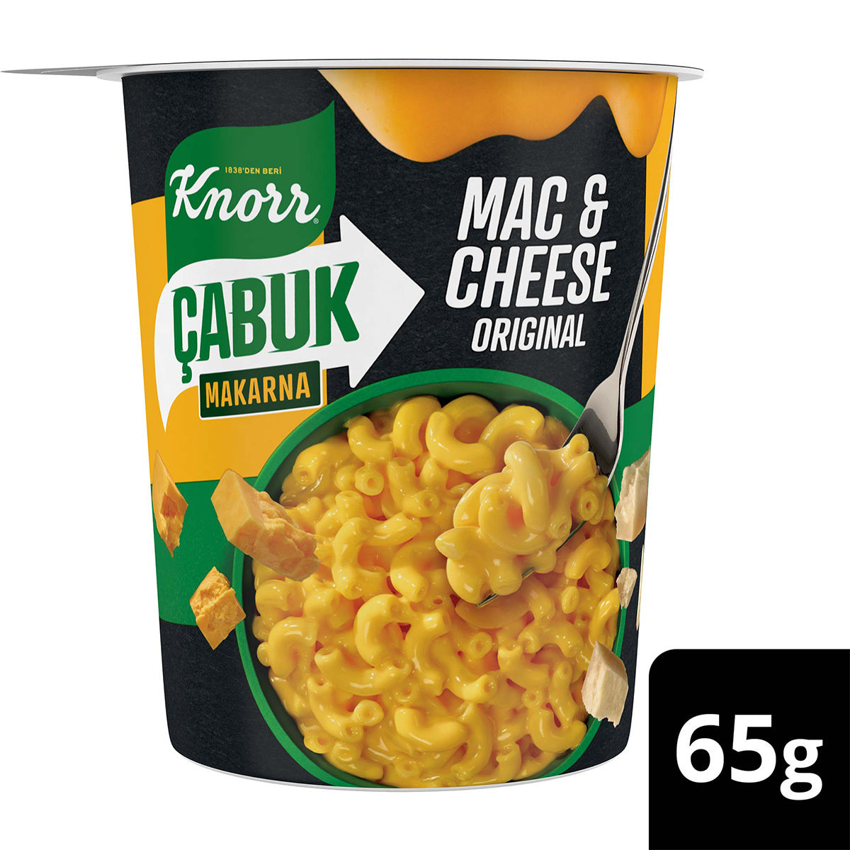 Knorr Cabuk Mac and Cheese Cup Pasta brings the iconic American comfort food to your table in just 5 minutes.