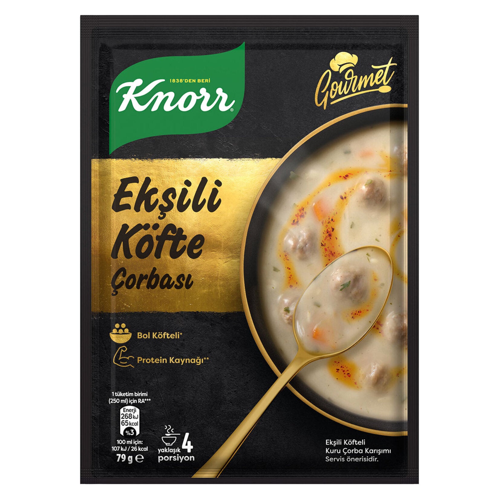 Knorr Gurme Eksili Kofte Soup brings the comforting taste of a classic Turkish home-style dish to your kitchen in minutes.