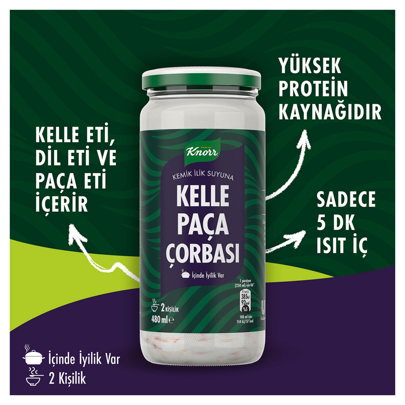 Knorr Kelle Paca Soup with Bone Marrow Broth brings one of Türkiye’s most traditional and hearty recipes straight to your table.