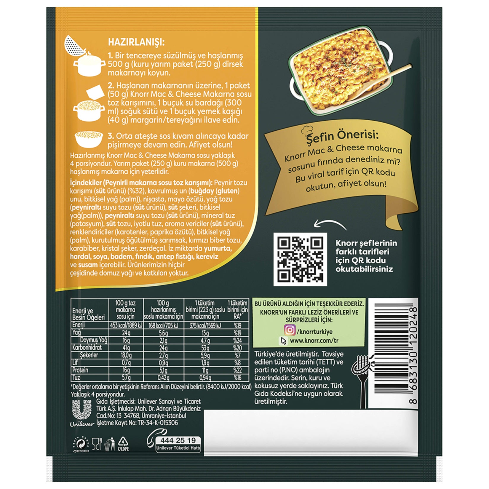 Enjoy creamy, cheesy pasta in minutes with Knorr Mac & Cheese Pasta Sauce Mix.