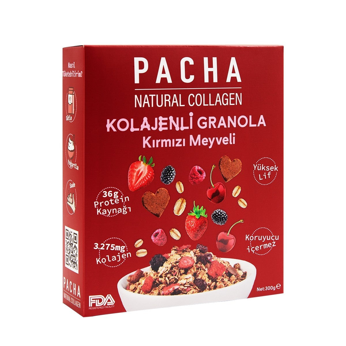 Pacha Red Berry Collagen Granola 10.5 oz (300 g)