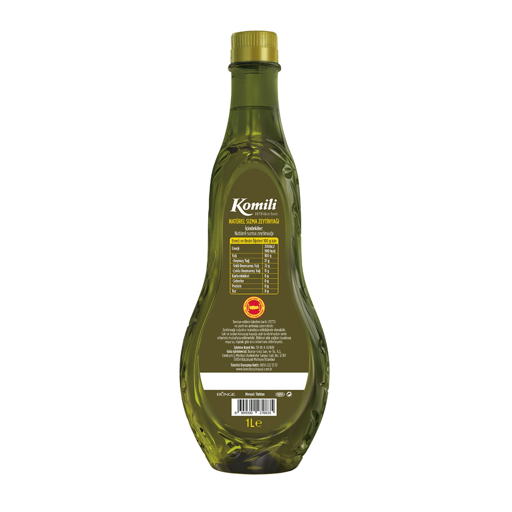 Experience the rich, fruity flavor of Komili Ayvalik Early Harvest Extra Virgin Olive Oil, made from olives carefully picked at the beginning of the season in the renowned Ayvalik region of Türkiye.