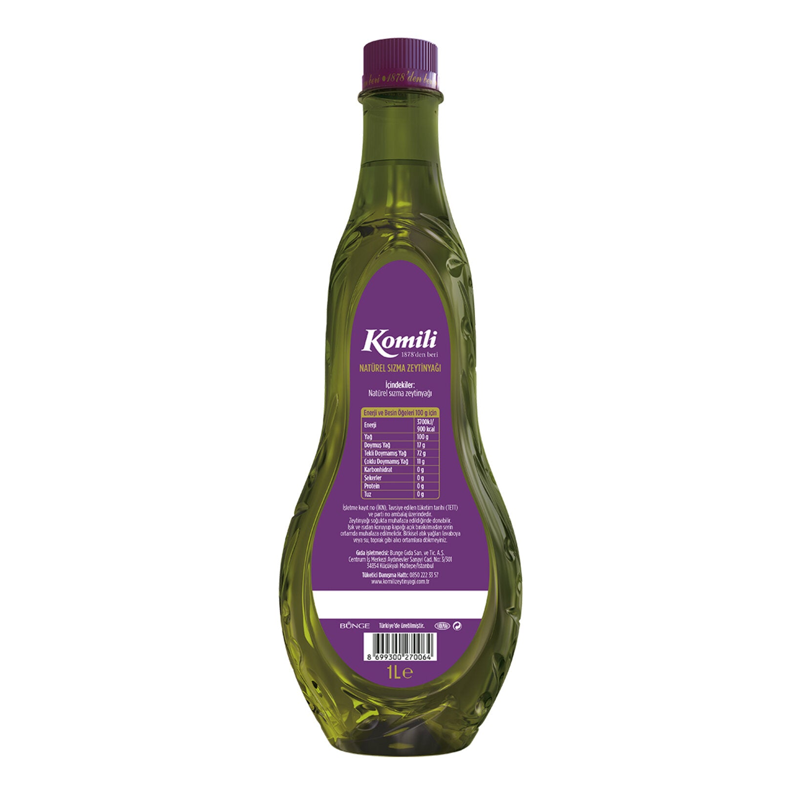 Experience the rich, smooth taste of Komili Lezzetlik Soft Extra Virgin Olive Oil, crafted in Türkiye with premium-quality olives.