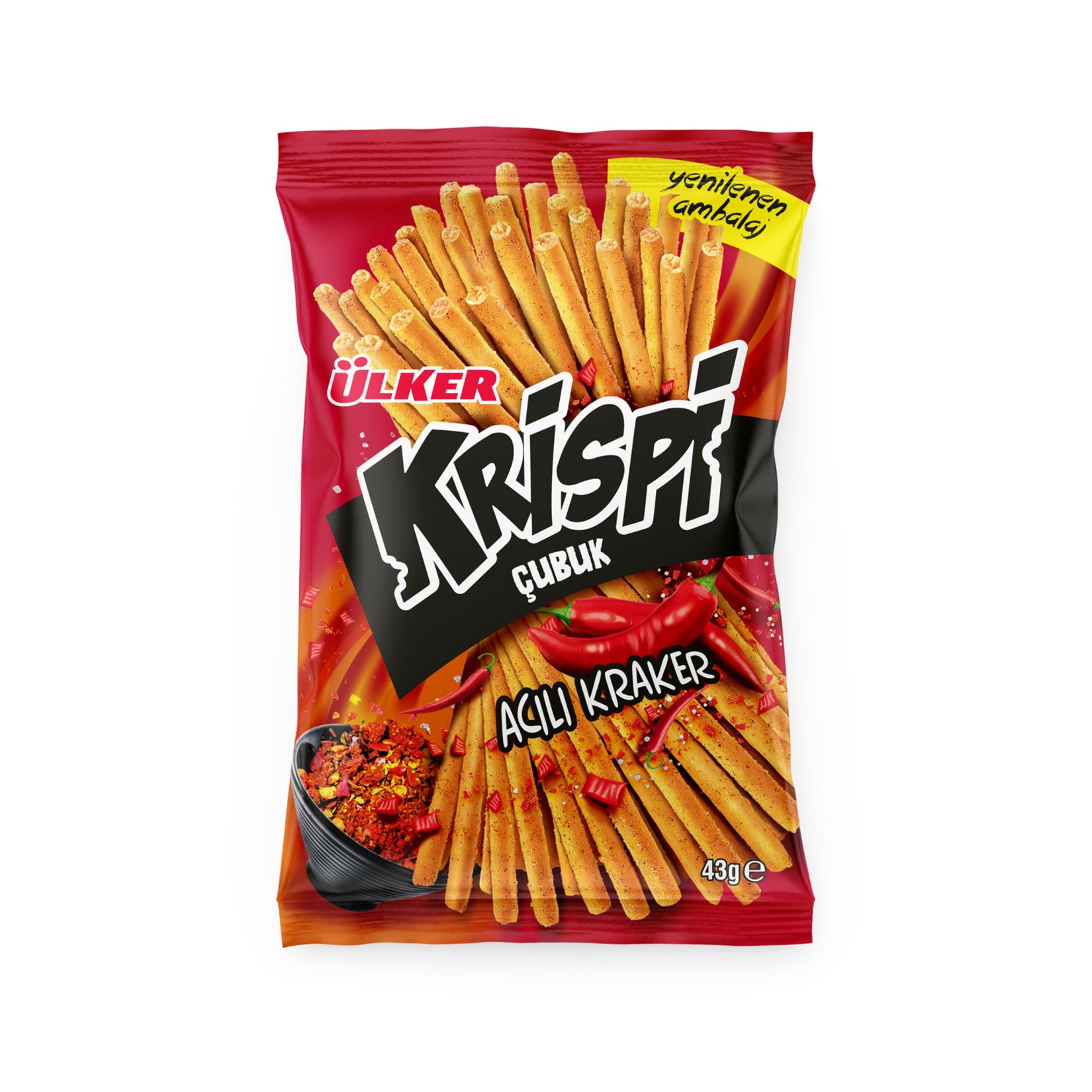 Krispi Acili Cubuk Kraker brings bold Turkish-style heat to your snack time.