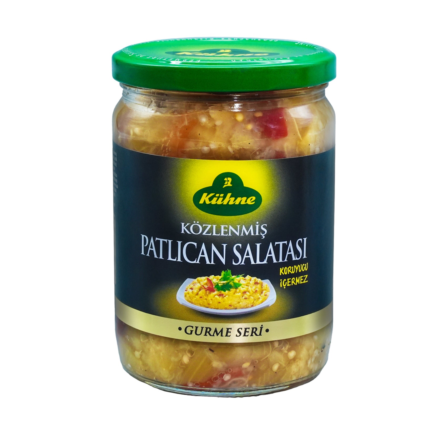 Kühne Közlenmiş Patlıcan Salatası brings the rich, smoky flavor of fire-roasted eggplant straight to your table.