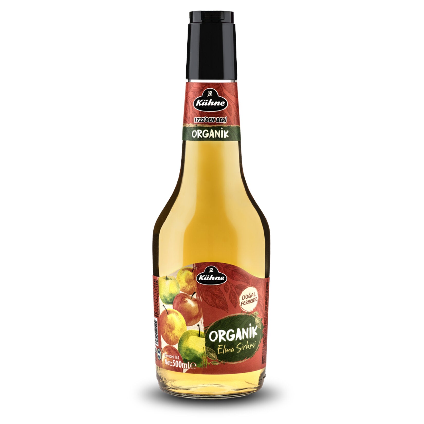 Kuhne Organic Apple Cider Vinegar is made from 100% organically grown apples, offering a clean, crisp taste that enhances both everyday meals and wellness routines.