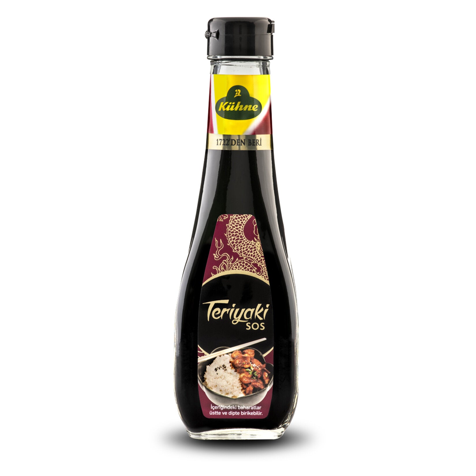 Kühne Teriyaki Sauce brings together rich soy sauce, balanced sweetness, and a blend of aromatic spices for a bold, savory glaze.