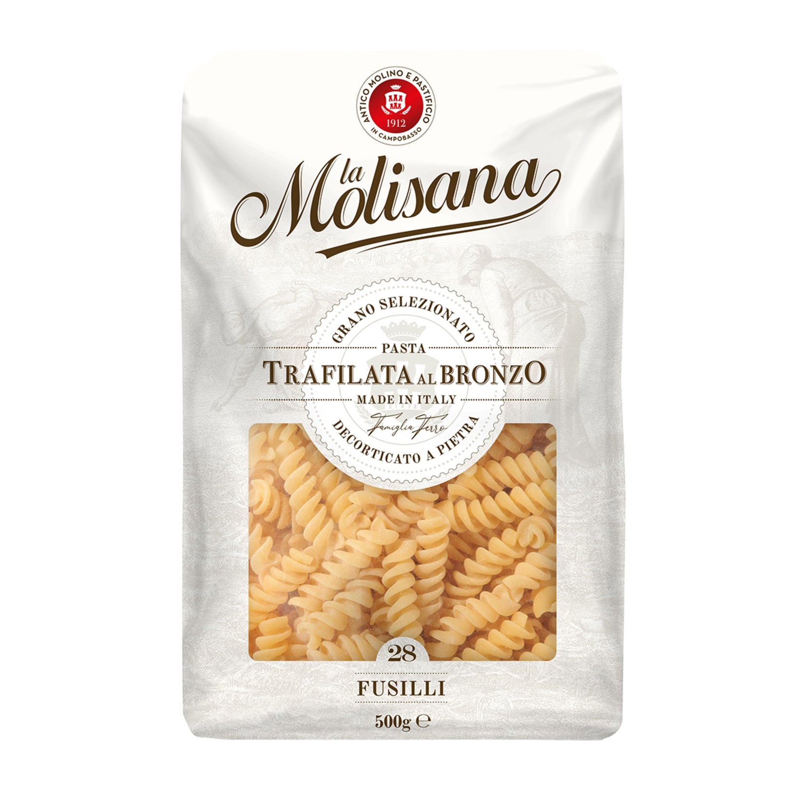 La Molisana Fusilli N28 Pasta brings the rich tradition of Italian pasta-making to your kitchen.