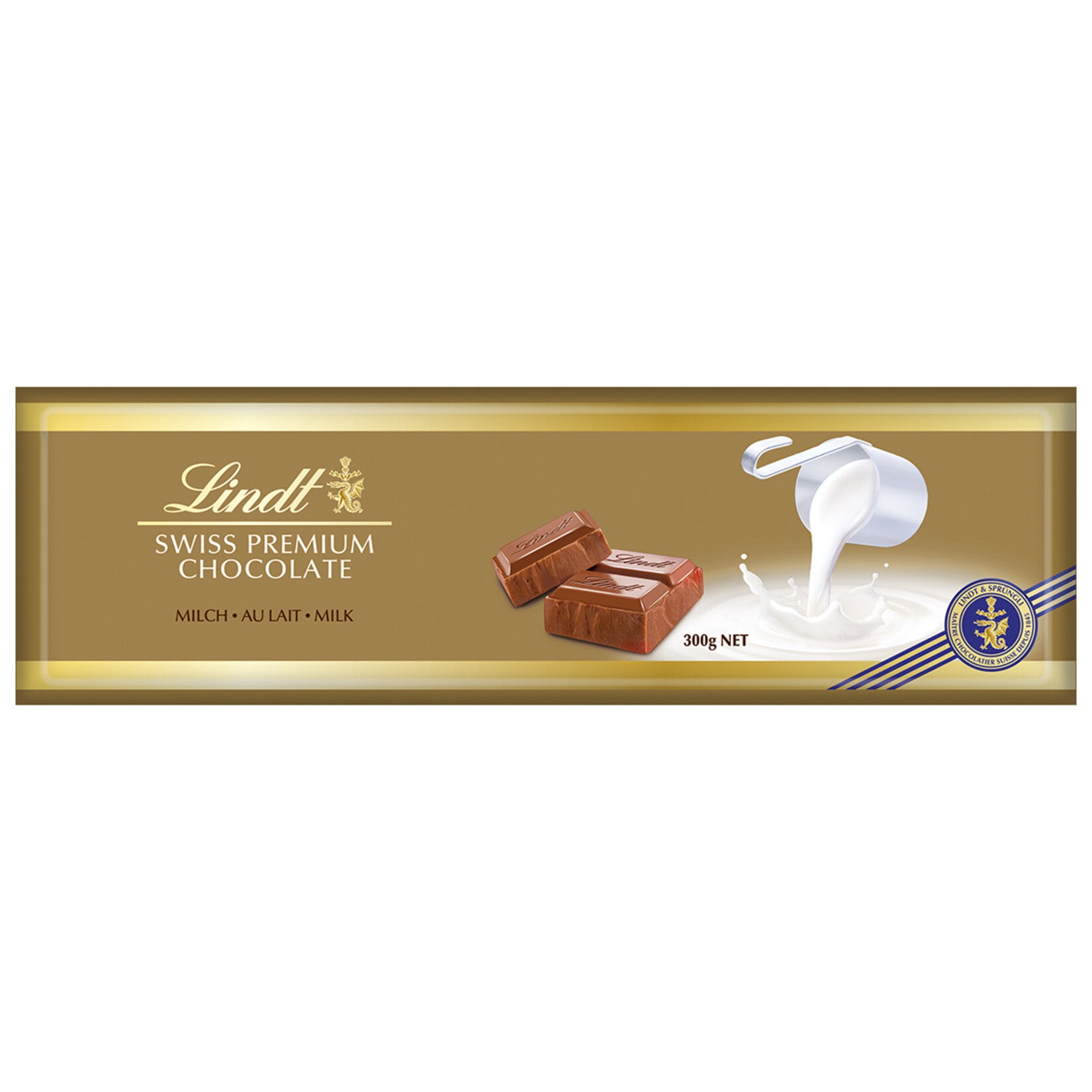 Experience the smooth, velvety taste of Lindt Milk Gold Chocolate Bar, crafted by master Swiss chocolatiers using high-quality ingredients.
