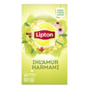 Lipton Ihlamur tea box with lemon and green leaf design on a white background