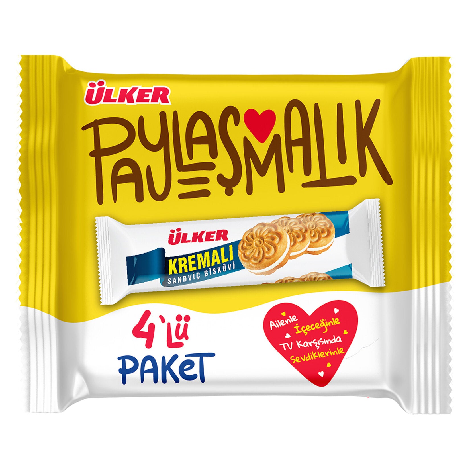 Ülker Cream Sandwich Biscuit 4 Pieces 244 G
