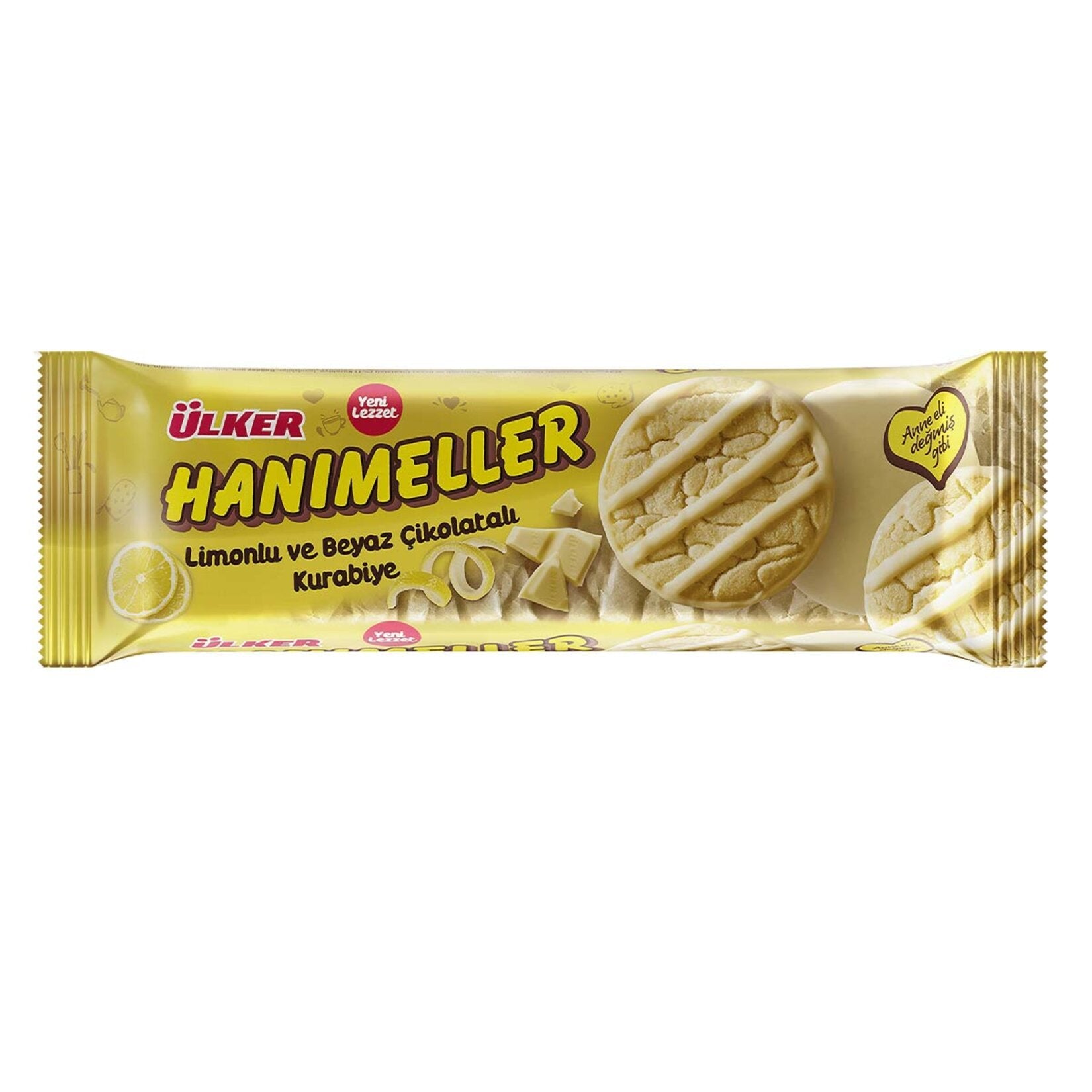 Ülker Hanımeller Lemon & White Chocolate Cookies – 4.87 oz (138 g)