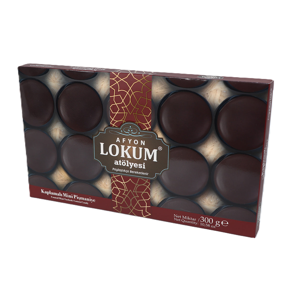 Lokum Atolyesi Coated Mini Pismaniye brings the traditional taste of Turkish cotton candy to your home with a delightful chocolate coating.