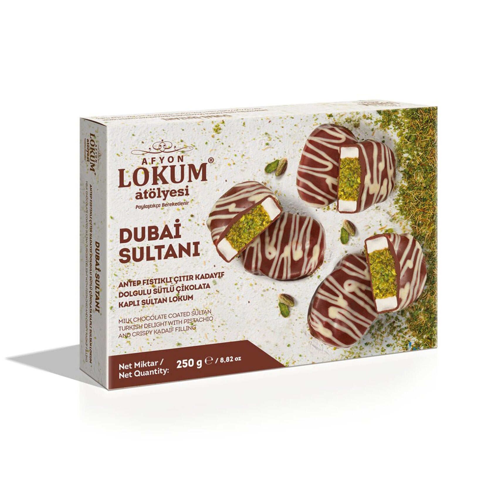 Experience the luxurious taste of Lokum Atolyesi Dubai Sultan Turkish Delight, a premium confection crafted in Türkiye.