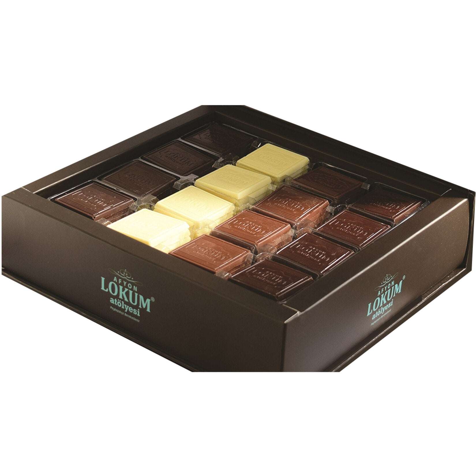 Experience the rich and delightful taste of Lokum Atolyesi Madlen Cocktail Chocolate, a premium Turkish chocolate selection that brings together a medley of flavors in every bite.