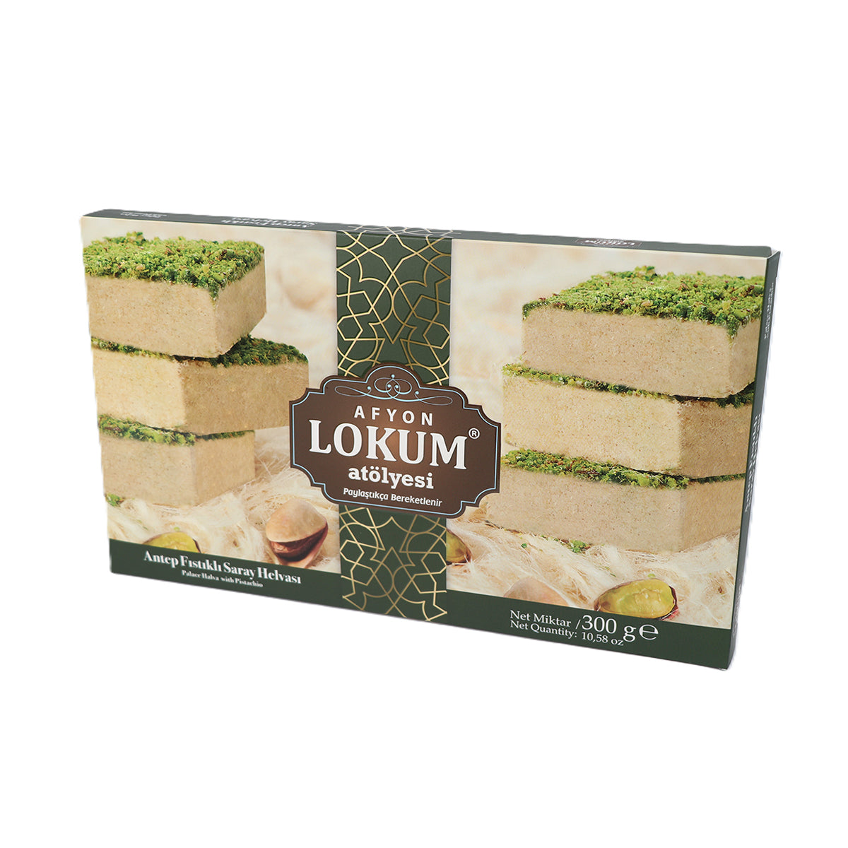 Lokum Atolyesi Pistachio Saray Halva brings the rich, nutty flavors of traditional Turkish halva to your table.