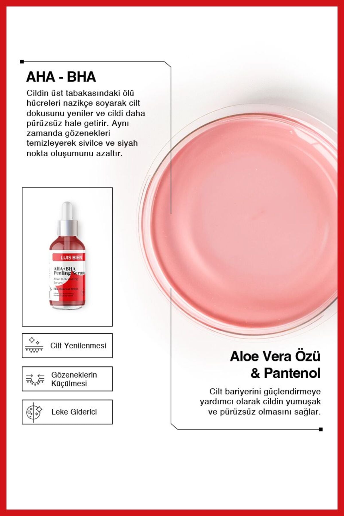 If your skin looks dull, uneven, or textured, Luis Bien AHA 10% + BHA 2% Red Peeling Serum is designed to help refine and visibly brighten your complexion in one powerful step.