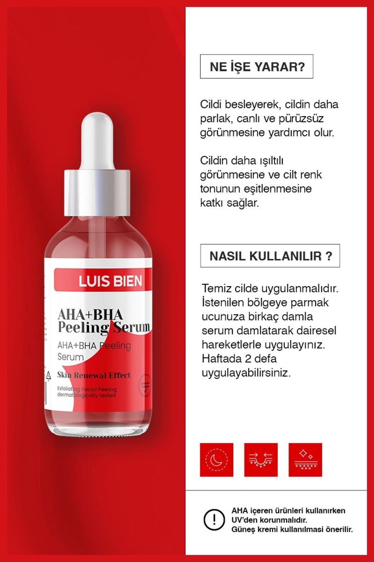 If your skin looks dull, uneven, or textured, Luis Bien AHA 10% + BHA 2% Red Peeling Serum is designed to help refine and visibly brighten your complexion in one powerful step.