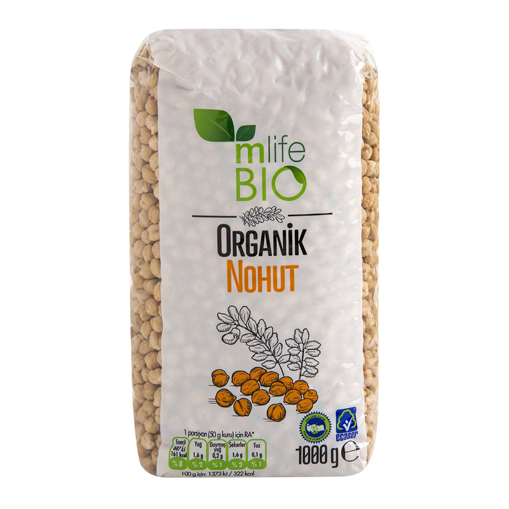 M Life Bio Organic Chickpeas are premium-quality koçbaşı chickpeas grown and packed in Türkiye.