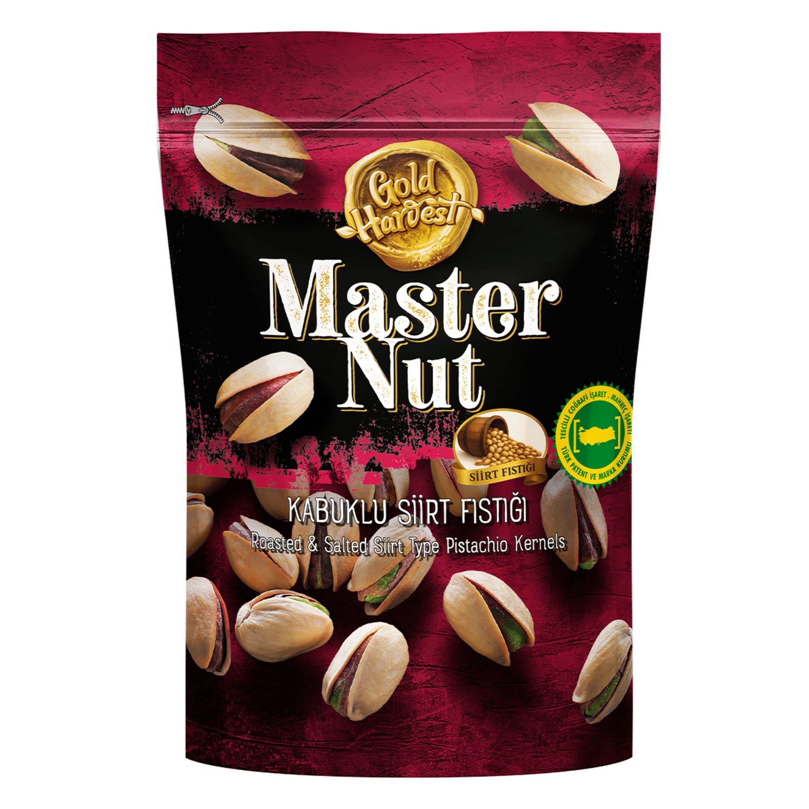 Enjoy the rich, naturally salty flavor of Master Nut Siirt Pistachios with Shell, a beloved snack from the southeastern region of Türkiye.