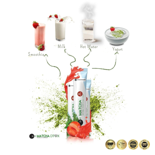 Matcha Japanese Premium Green Tea Powder 20 pcs 160 G Can be Mixed with Smoothie, Milk, Hot Water or Yogurt.