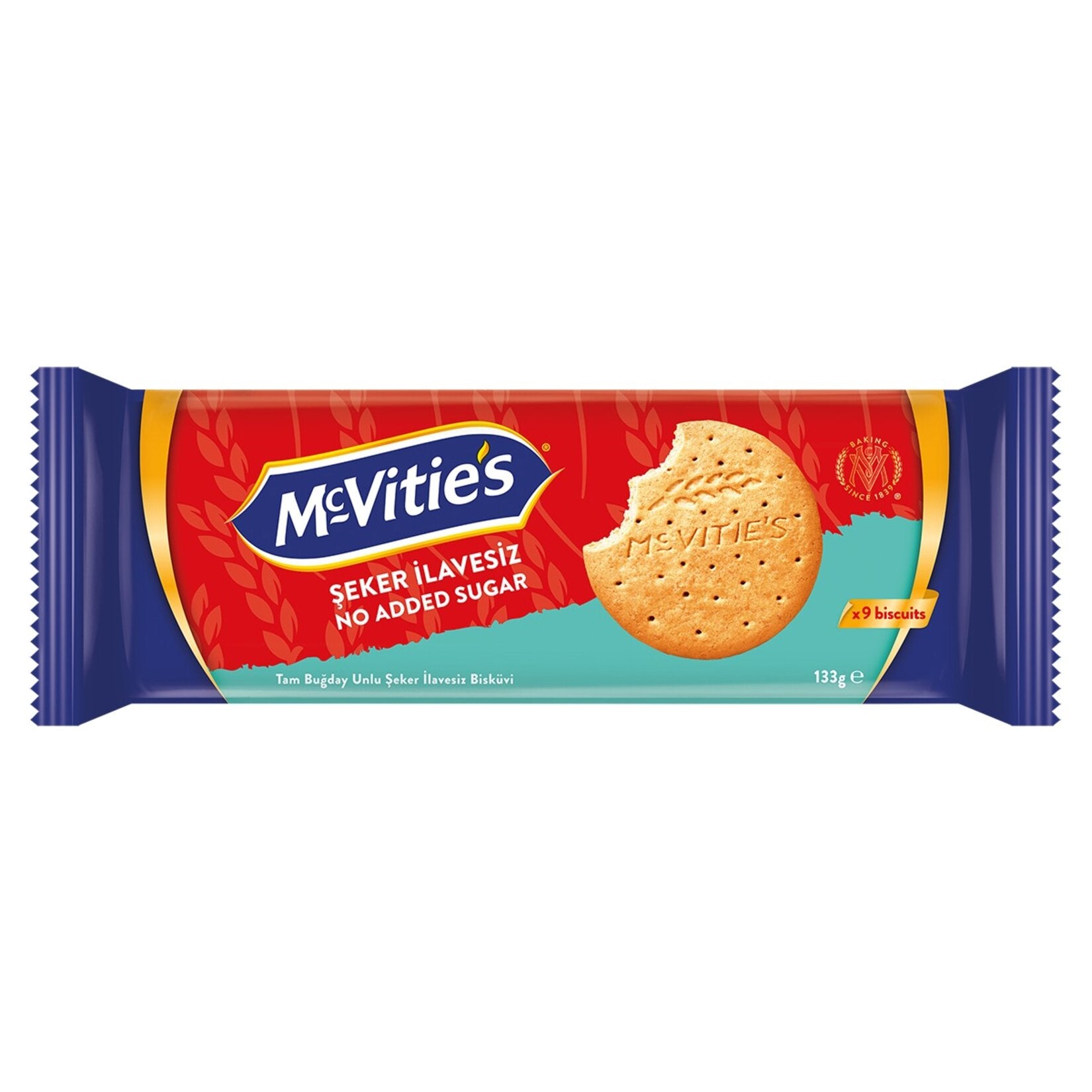 Mcvitie's Whole Wheat Biscuit No Added Sugar offers a deliciously crunchy snack made with 13% whole wheat flour and no added sugar.