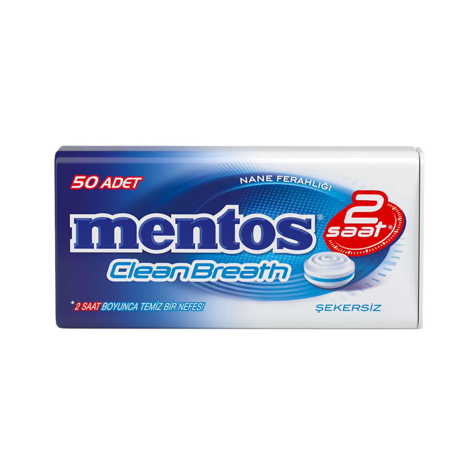 Mentos Clean Breath Mint Candy offers a long-lasting minty freshness that helps keep your breath clean for up to 2 hours.