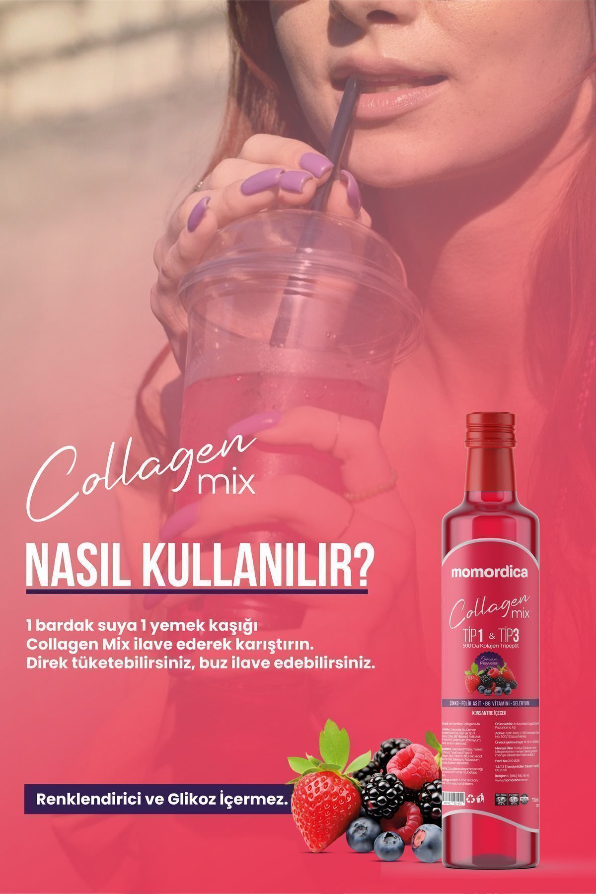 MOMORDICA Collagen Mix Tripeptide Type 1 & Type 3 is a premium collagen supplement formulated with 500 Dalton low molecular weight collagen peptides for optimal absorption.