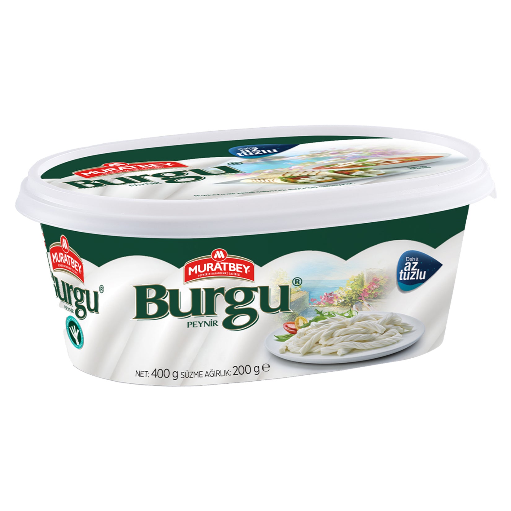 Muratbey Burgu Cheese is a traditional braided Turkish cheese made from high-quality pasteurized cow’s milk.