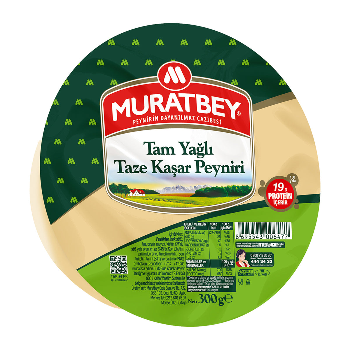 Bring the taste of a classic Turkish breakfast to your table with Muratbey Full-Fat Fresh Kasar Cheese.