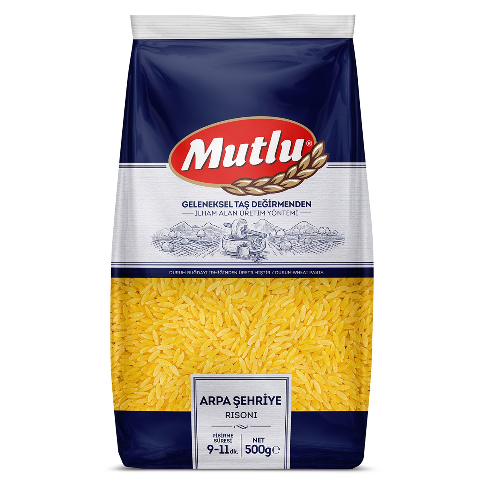Mutlu Arpa Sehriye is a staple in Turkish kitchens, perfect for adding texture and flavor to soups, pilafs, and salads.
