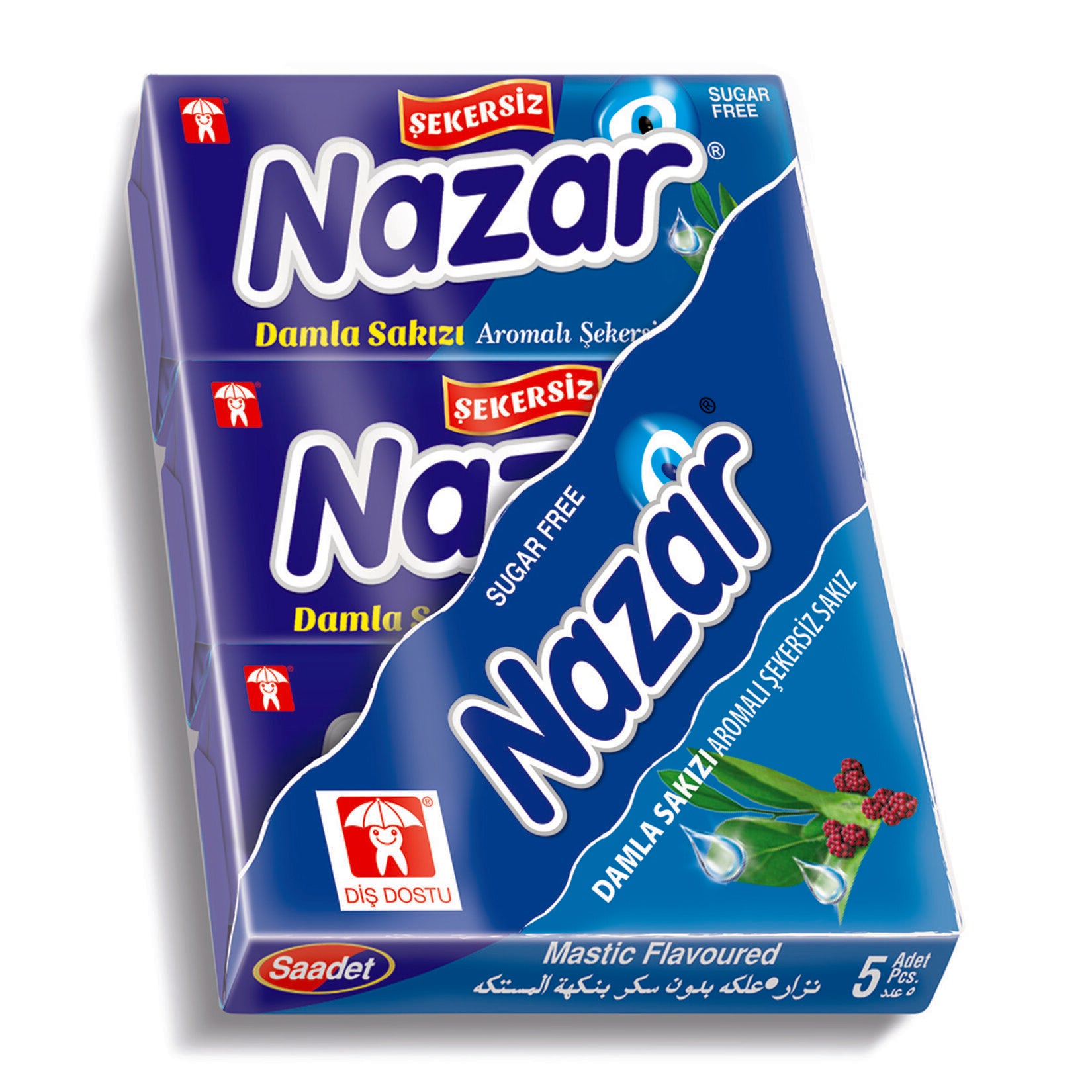 Experience the refreshing taste of traditional mastic with Nazar Sugar Free Mastic Gum. This 3-pack 
