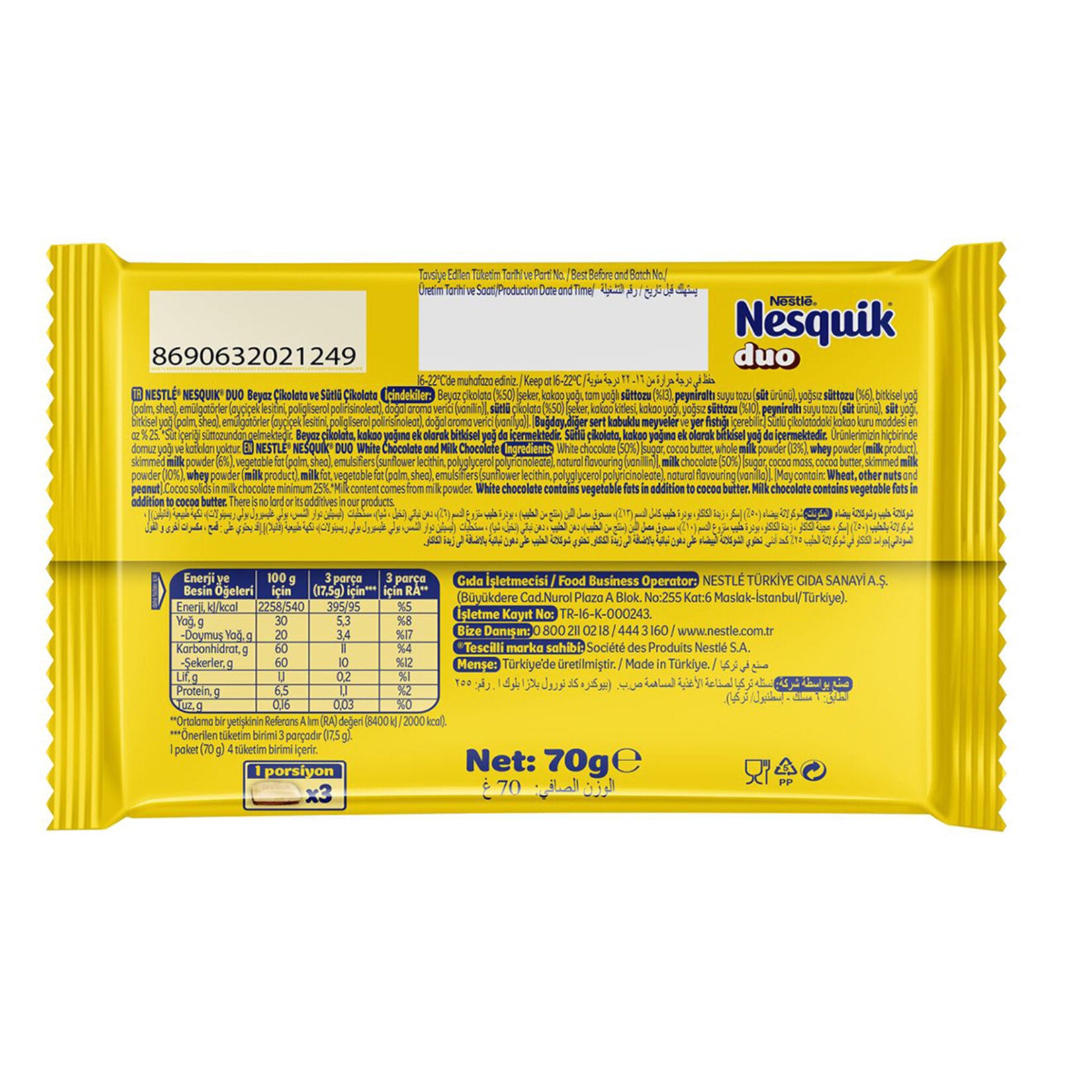 Nesquik Duo Chocolate Squares bring together the best of both worlds—creamy white chocolate and rich